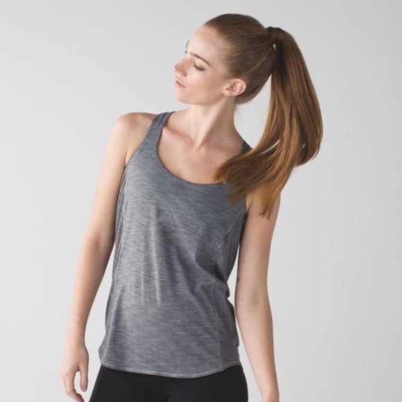 Lululemon Free To Be Wild Grey & Aqua Tank - Picture 3 of 8